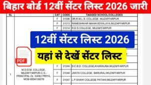 Bihar Board Inter Exam Center List 2026